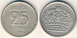 25 Ore Schweden Silber 