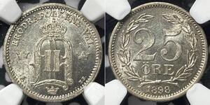25 Ore 瑞典 銀 