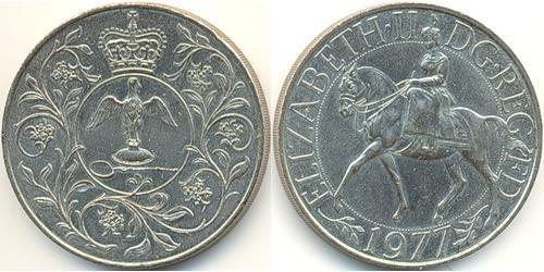 25 Penny Feriind Kiningrik (1922-) Argent Elizabeth II (1926-2022)