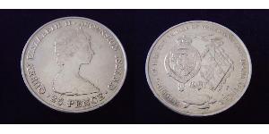 25 Penny Isola di Ascensione Argento Elisabetta II (1926-2022)