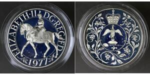 25 Penny Regno Unito (1922-) Argento Elisabetta II (1926-2022)