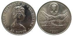 25 Penny Saint Helena (1981 - ) Copper/Nickel Elizabeth II (1926-2022)