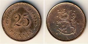 25 Penny Finlande (1917 - ) Cuivre 