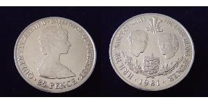 25 Penny Feriind Kiningrik (1922-) Cuivre/Nickel Elizabeth II (1926-2022)