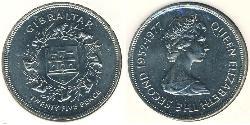 25 Penny Gibraltar (1704 - ) Cuivre/Nickel Elizabeth II (1926-2022)
