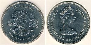 25 Penny Île Sainte-Hélène (1981 - ) Cuivre/Nickel Elizabeth II (1926-2022)