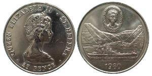25 Penny Île Sainte-Hélène (1981 - ) Cuivre/Nickel Elizabeth II (1926-2022)