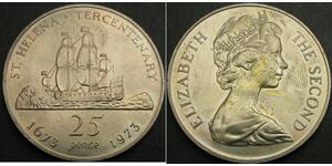 25 Penny  Rame/Nichel Elisabetta II (1926-2022)