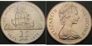 25 Penny  Rame/Nichel Elisabetta II (1926-2022)