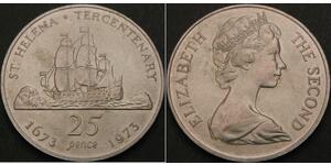 25 Penny  Rame/Nichel Elisabetta II (1926-2022)