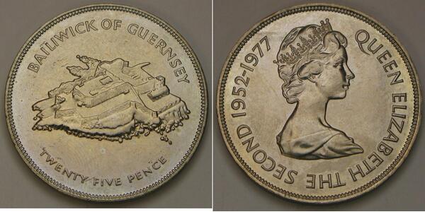 25 Penny Guernsey  Elizabeth II (1926-2022)