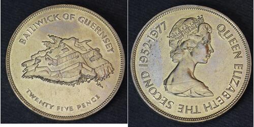 25 Penny 根西  伊丽莎白二世 (1926-2022)