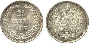 25 Penny 芬兰大公国 (1809 - 1917) 銀 尼古拉二世 (俄罗斯) (1868-1918)