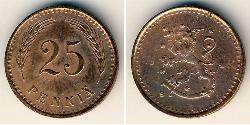 25 Penny 芬兰 銅 