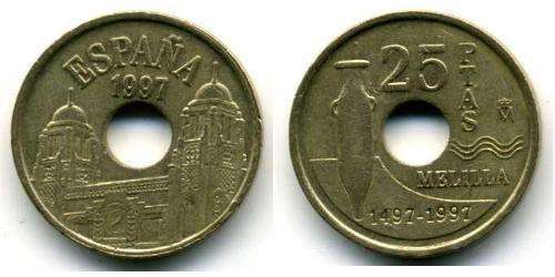25 Peseta Reino de España (1976 - ) Aluminio/Bronce 