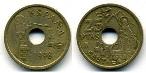 25 Peseta Kingdom of Spain (1976 - ) Bronze/Aluminium 