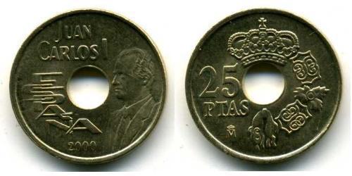 25 Peseta Kingdom of Spain (1976 - ) Bronze/Aluminium Juan Carlos I of Spain (1938 - )