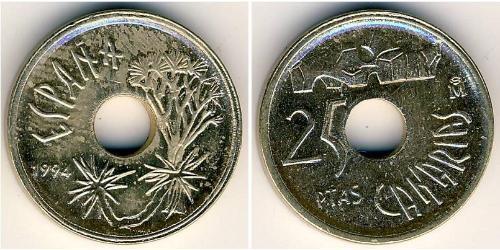 25 Peseta Regno di Spagna (1976 - ) Bronzo/Nichel 