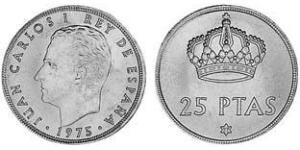 25 Peseta Espagne franquiste (1936 - 1975) Cuivre/Nickel Juan Carlos I (1938 - )