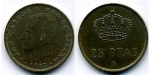 25 Peseta Francoist Spain (1936 - 1975) Kupfer/Nickel Juan Carlos I (1938 - )
