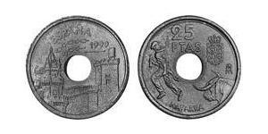 25 Peseta Royaume d’Espagne (1976 - ) Nickel/Laiton 