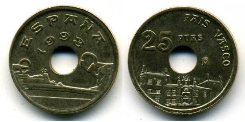25 Peseta Reino de España (1976 - ) Níquel/Bronce Juan Carlos I (1938 - )