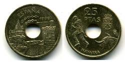 25 Peseta Reino de España (1976 - ) Níquel/Latón 
