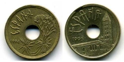 25 Peseta 西班牙 青铜/镍 