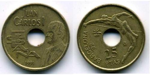 25 Peseta 西班牙 青铜/镍 胡安·卡洛斯一世 (1938 - )