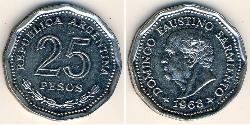 25 Peso Argentinien (1861 - ) Acier/Nickel 