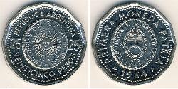 25 Peso República Argentina (1861 - ) Níquel/Acero 