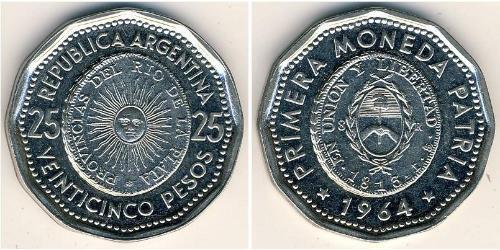 25 Peso República Argentina (1861 - ) Níquel/Acero 