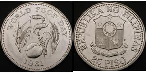 25 Peso Philippines Silver 