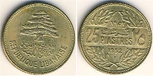 25 Piastre Libanon (1943 - ) Bronze/Aluminium 