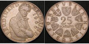 25 Shilling Republic of Austria (1955 - ) Argent 