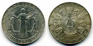 25 Shilling Republic of Austria (1955 - ) Argent 