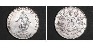 25 Shilling Republic of Austria (1955 - ) Argent Wolfgang Amadeus Mozart