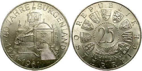 25 Shilling Republic of Austria (1955 - ) Argent 