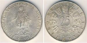 25 Shilling Republic of Austria (1955 - ) Argento 