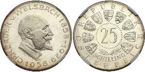 25 Shilling Republic of Austria (1955 - ) Argento Carl Auer von Welsbach