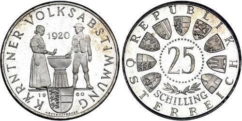 25 Shilling Republic of Austria (1955 - ) Argento 