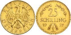 25 Shilling Geschichte Österreichs (1918-1934) Gold 