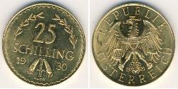 25 Shilling Geschichte Österreichs (1918-1934) Gold 