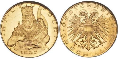 25 Shilling Federal State of Austria (1934-1938) Or 