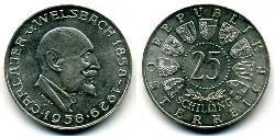 25 Shilling Republic of Austria (1955 - ) Plata Carl Auer von Welsbach