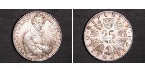 25 Shilling Republik Österreich (1955 - ) Silber 
