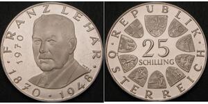 25 Shilling Republik Österreich (1955 - ) Silber 