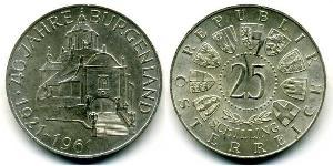 25 Shilling Republik Österreich (1955 - ) Silber 