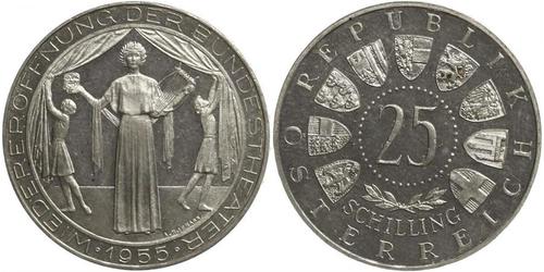 25 Shilling Republic of Austria (1955 - ) Silver 