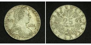 25 Shilling 奥地利 銀 玛丽亚·特蕾西亚 (1717 - 1780)
